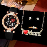 5pcs Set Women Watches Luxury Female Clock Quartz Wristwatch Love Dial Fashion Ladies Wrist Watch Reloj Mujer Relogio Feminino - Lootquake