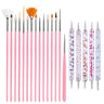 YIKOOLIN 20pcs Nail Art Brush Set UV Gel Polish Pen Acrylic Nail Design Kit DIY Painting Tools for Nail Artistry