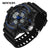 SANDA 3168 White Sport Watch  LED Digital 50M Waterproof Watch Men Multifunction Clock Relogio Masculino Men Military Watches - Lootquake