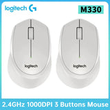 Logitech M330 2.4G Computer Wireless Mouse wi/ USB Receiver Gaming Mouse 1000 DPI Gaming Mice for PC Laptop Silent Mouse 2-10pcs
