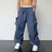 Harajuku Oversized Cargo Parachute Pants Men Streetwear Vintage Y2k Hip Hop Wide Leg Joggers Baggy Casual Sweatpants Techwear - Lootquake