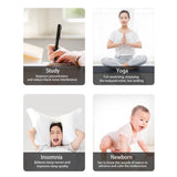 Altavoz Bluetooth 4 en 1 con LED de ruido blanco, ayuda para dormir con ruido blanco, luz nocturna con 8 sonidos de la naturaleza, humidificador de aromaterapia