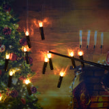 Bougie flottante à LED pour décoration intérieure, flamme vacillante, minuterie à distance, fonctionne à piles, Halloween, Noël, bougie noire