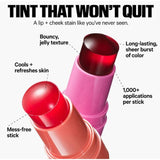 Milk Jelly Lipstick Blush Stick Moisturized Blusher Rouge Cream Shimmer Powder Blusher Stick Beauty Makeup for Women and Girls