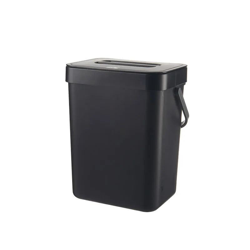 Space-Saving Quiet-Close Trash Can - 3/5L Eco-Friendly Sealed Bin For Kitchen & Office No Electricity Needed
