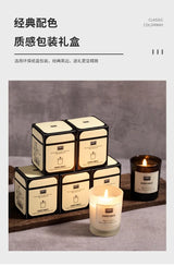 1Pc Modern European Plant Scent Aromatherapy Candle Living Room Bedroom Air Purification Enduring Fragrance Candle Cups Decor