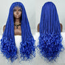 36" Water Wave Braided Wig | Lace Front | Baby Hair | Long Braids