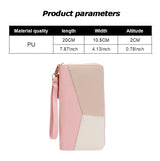 Fashion Zipper Wallets Womens Long Purses Handbags Coin Purse Cards Holder PU Leather Billfold Wallet - Lootquake
