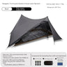 Tienda de campaña para acampar y hacer senderismo al aire libre, sin varillas, de nailon 15D, con pirámide doble A y revestimiento de silicona de doble cara, ASTA GEAR Yun Chuan