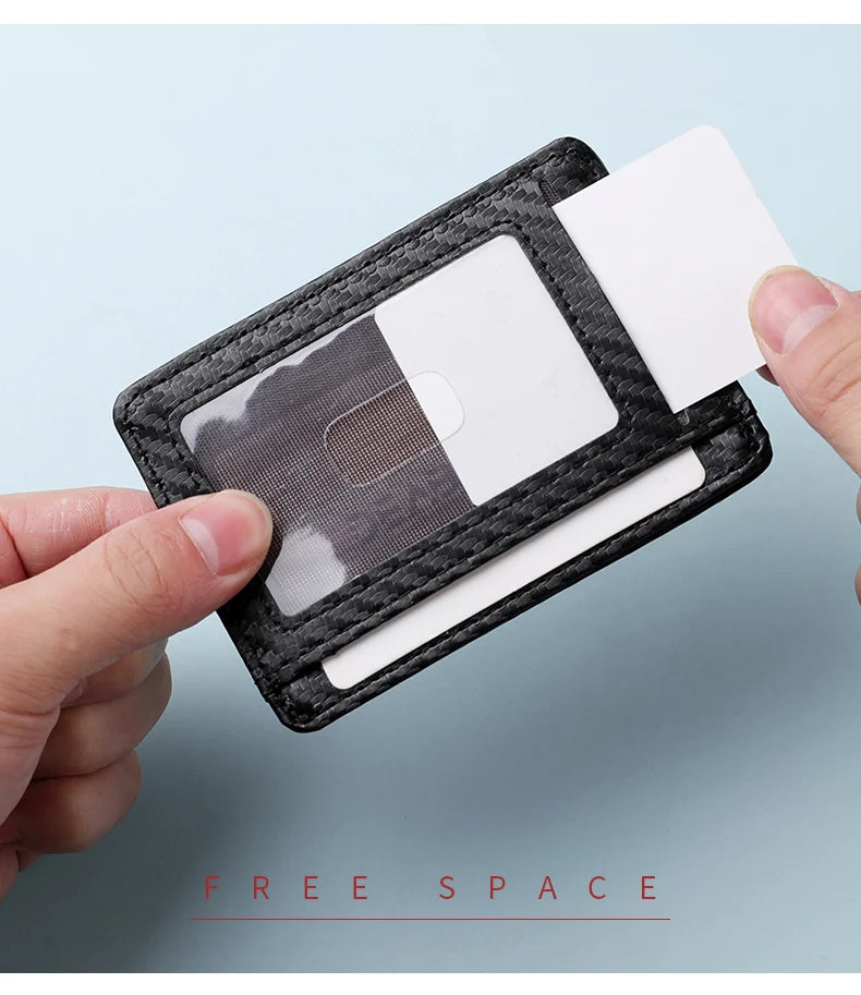 Ultra-thin PU Leather Wallet Credit Card ID Card Holder Male Business ID Card Case for Male And Female Card Holders
