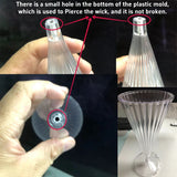 Molde cónico a rayas para velas, herramienta para hacer velas de aromaterapia, hecha a mano, para decoración del hogar, moldes de plástico acrílico.