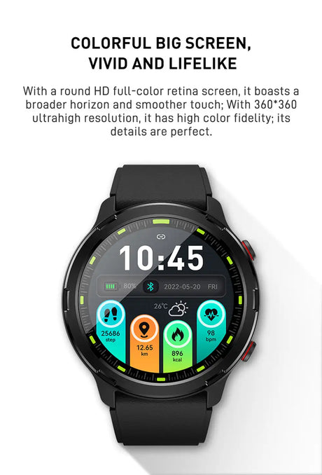 Outdoor Compass GPS Positioning Smartwatch Sports Health Fitness Detection IP68 Waterproof Multi-sport Music Control Smart Watch - Lootquake