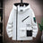 Autumn trend Hoodie Jackets Men Windbreaker Jacket Hip Hop Solid Color Outdoor Sports Hooded Coats Men Clothing - Lootquake
