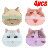 1/20 unidades de borlas de gato bonitas, base líquida, herramienta de maquillaje cosmético, corrector en polvo suave, belleza, borla de polvo de doble uso seca y húmeda