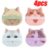 1/20 unidades de borlas de gato bonitas, base líquida, herramienta de maquillaje cosmético, corrector en polvo suave, belleza, borla de polvo de doble uso seca y húmeda