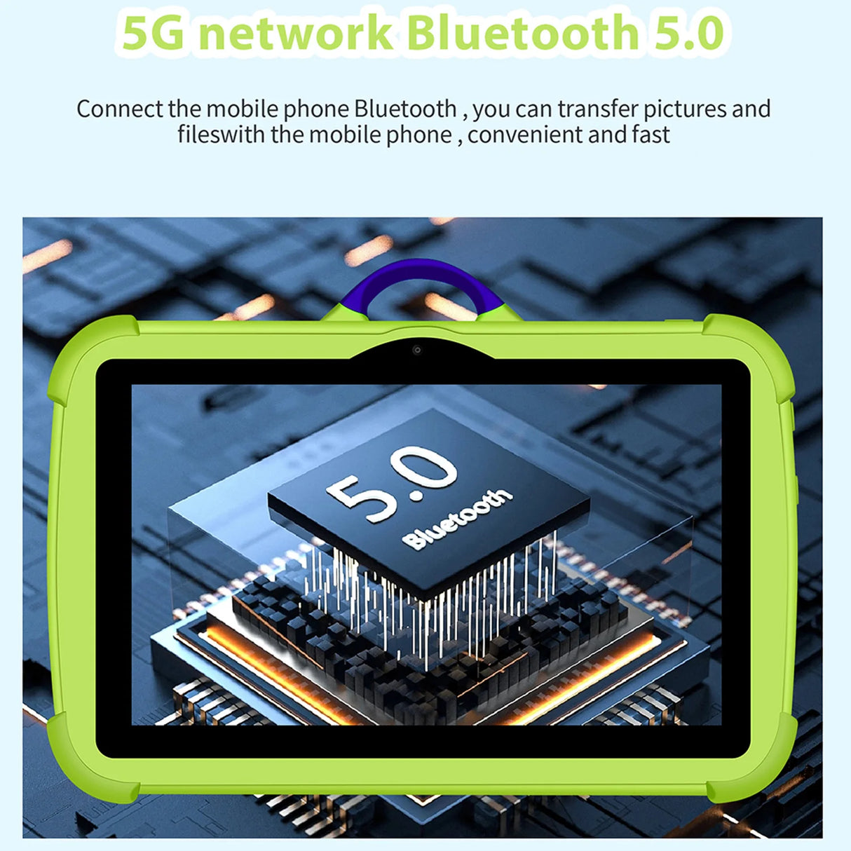 Tablette 7 pouces 5G WiFi 2025 pour enfants, tablettes d'apprentissage et d'éducation pour enfants, Quad Core, 4 Go de RAM, 64 Go de ROM, double caméra, Android 13