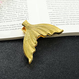 1 marque-page créatif en métal en forme de queue de poisson, support de page de livre rare pour les amateurs de livres, fournitures de bureau pour les lecteurs passionnés de lecture.