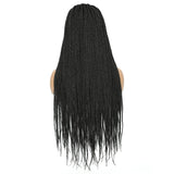 30" Ombre Box Braided Lace Wig | 4x4 | Twist Accents | Baby Hair | Synthetic Cosplay & Daily Wear