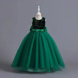 Teens Girls Bridesmaid Dresses For Wedding 5-14 Yrs Kids Sequin Birthday Party Long Dress Girls Evening Formal Pageant Vestidos - Lootquake