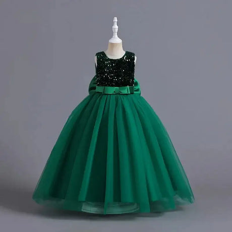 Teens Girls Bridesmaid Dresses For Wedding 5-14 Yrs Kids Sequin Birthday Party Long Dress Girls Evening Formal Pageant Vestidos - Lootquake