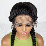 24" Natural Box Braids Wig | Lace Front | Baby Hair | Everyday Style