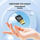 Adaptador USB Bluetooth 5.3 Adaptador inalámbrico Bluetooth 5.1 para PC Portátil Altavoz inalámbrico Receptor de audio Transmisor USB