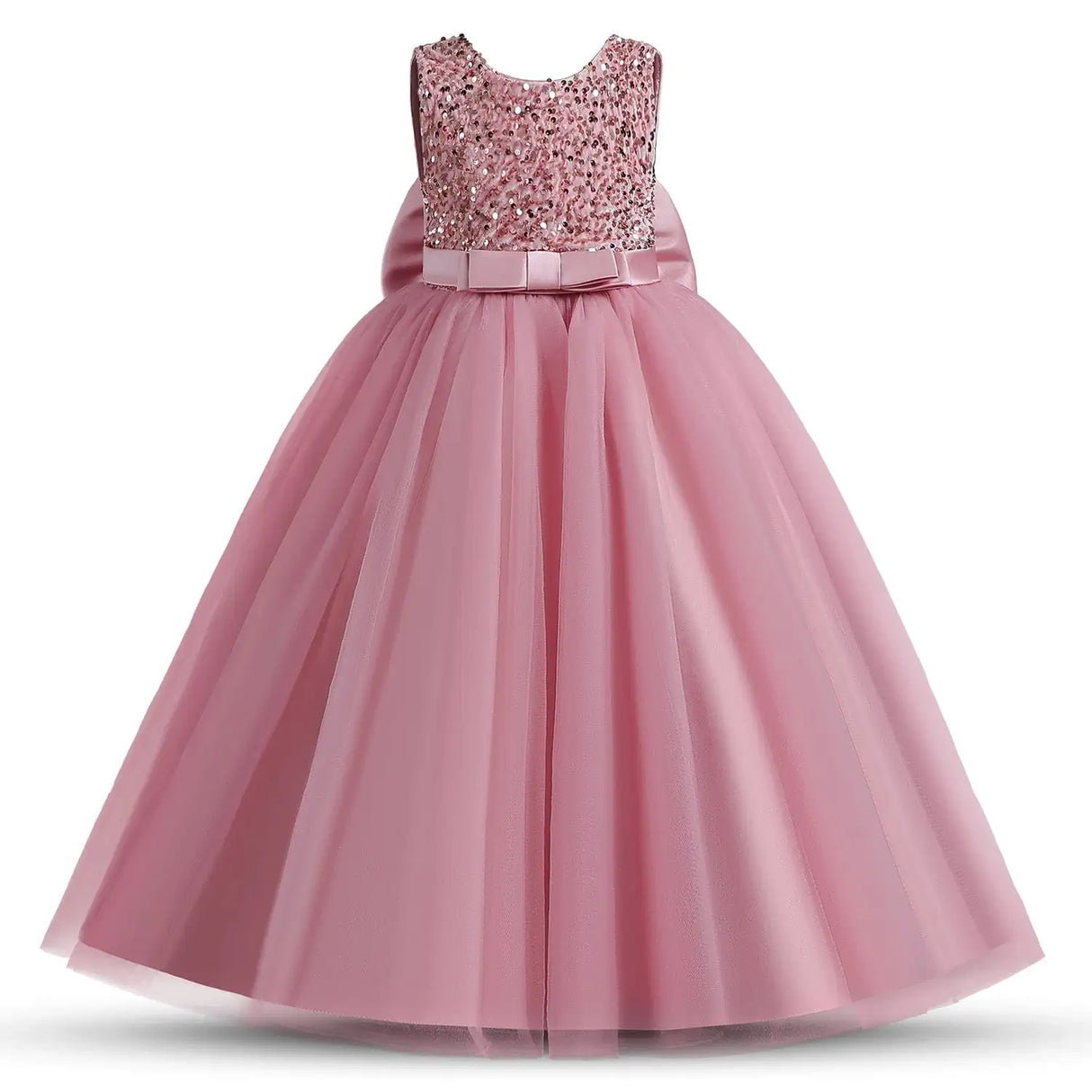 Teens Girls Bridesmaid Dresses For Wedding 5-14 Yrs Kids Sequin Birthday Party Long Dress Girls Evening Formal Pageant Vestidos - Lootquake