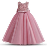 Teens Girls Bridesmaid Dresses For Wedding 5-14 Yrs Kids Sequin Birthday Party Long Dress Girls Evening Formal Pageant Vestidos - Lootquake