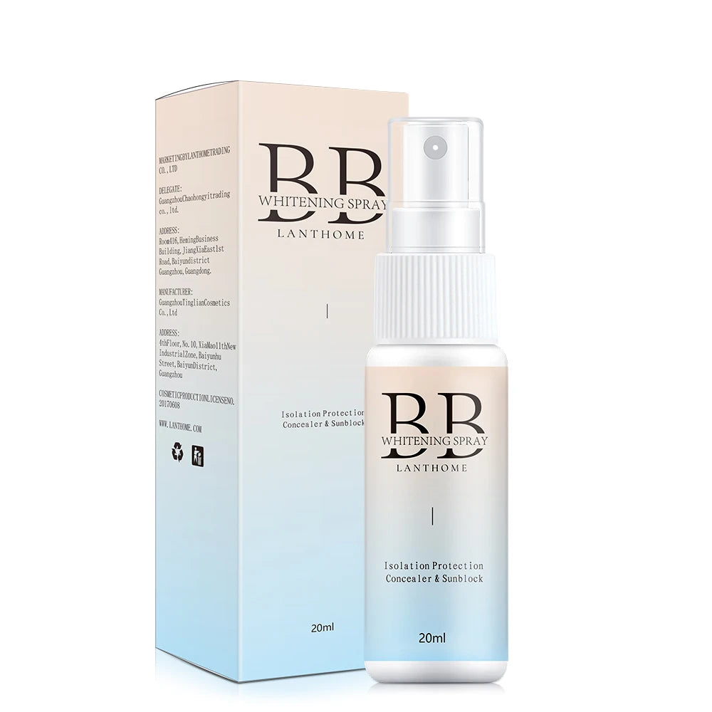 Spray blanchissant BB, crème BB hydratante éclaircissante pour la peau, fond de teint nourrissant, soins de la peau, cosmétiques de beauté