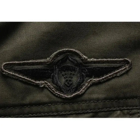 Men Work Jacket Spring and Autumn 2024 New Solid Color Retro Embroidery Outdoor Camping Windproof Coat Men Slim Fit windbreaker - Lootquake