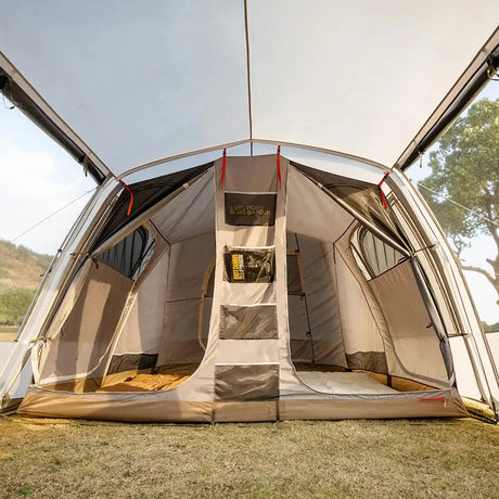 MOBI GARDEN Camping LS4 Tunnel Tent Living Shell Tent Large Blow Tent Invite Space Two Bedrooms - Lootquake