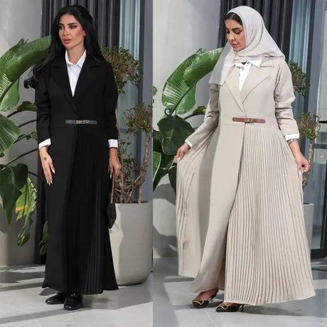 Eid Muslim Party Abaya for Women Ramadan Cardigan Pleated Long Dress Morocco Kaftan Vestidos Largos Dubai Robe Jalabiya 2024 - Lootquake