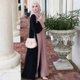 Eid Muslim Party Dress for Women Ramadan Abaya Fake 2 Piece Long Dress Morocco Vestidos Largos Dubai Turkey Robe Jalabiya 2024 - Lootquake