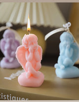 Vela perfumada con forma de ángel para decoración de habitación, estilo nórdico, que alivia la fatiga y crea un ambiente festivo para bodas y cumpleaños.