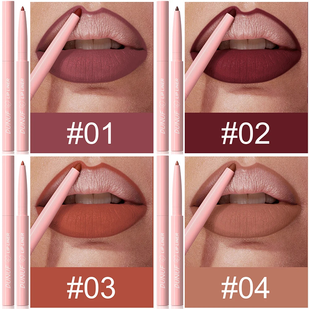 12-Color Luxury Matte Lipliner - Waterproof, Moisturizing,Long-Lasting,Non-Stick,Perfect Versatile Shades for All Skin Types