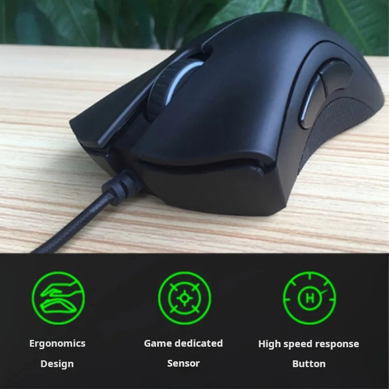 Original Razer Wired Gaming Mouse Optical Sensor 6400 DPI Gaming Mouse For Laptop Optical Mouse Light Speed Mouse