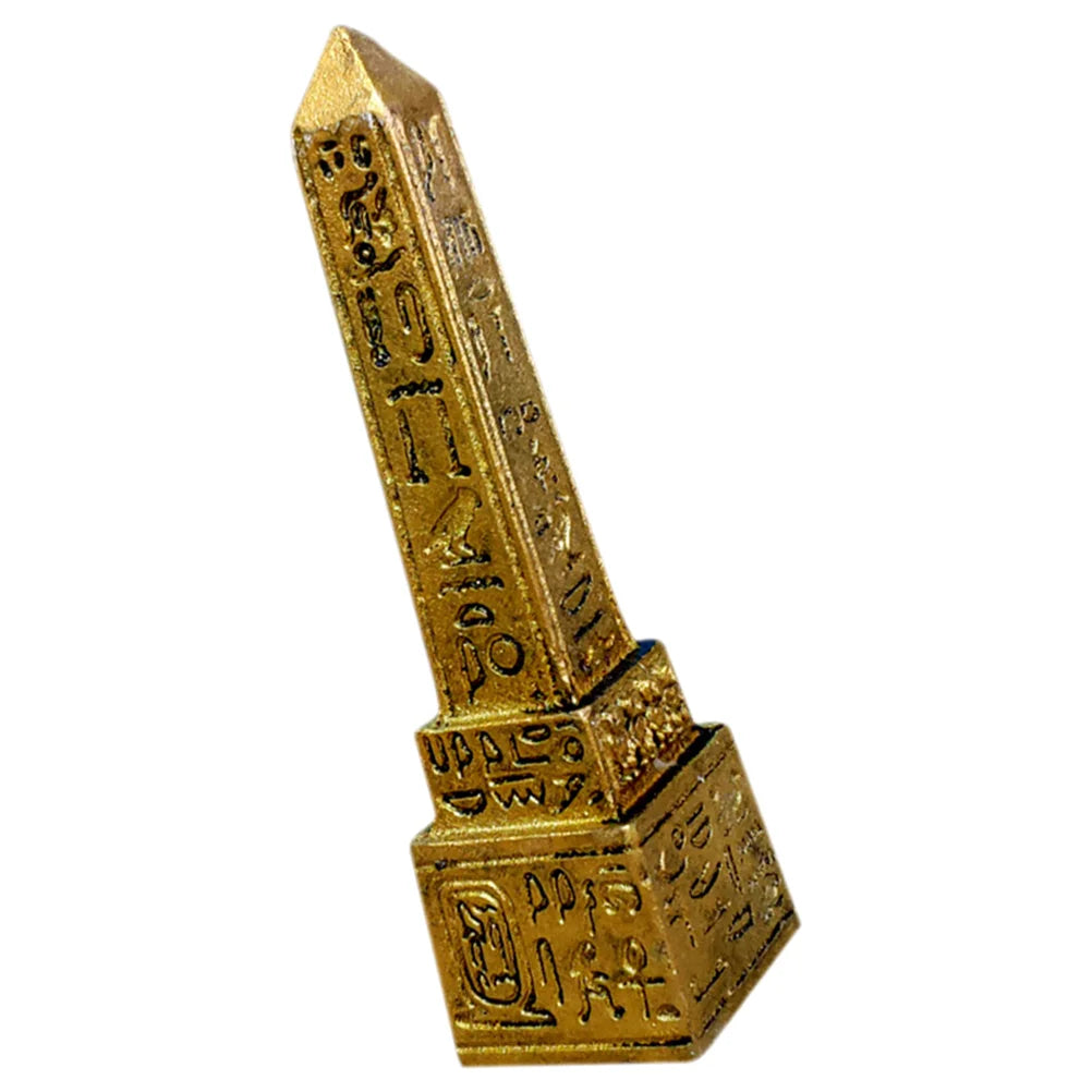 Egyptian Tower Figurine Egyptian Obelisk Psychological Sandbox Tower Ornament Figurine Desktop Statue Stele Decorative Statue