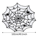 Halloween Decorations Set Spider Web Table Runner Fireplace Scarf Cover Tablecloth 3D Bats Wall Stickers Halloween Party Decor