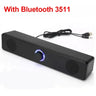 Barre de son sans fil Bluetooth et PC, haut-parleur filaire, alimenté par USB, pour téléviseur, ordinateur portable, jeux, cinéma maison, système audio surround