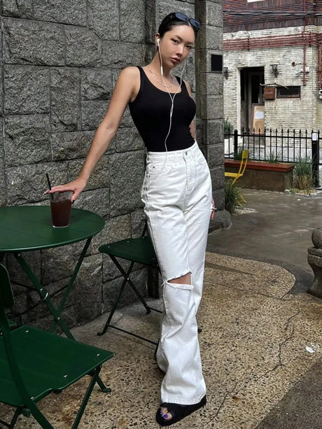 Camisole Tank Soft Cotton Top Women Summer Outfits Tight And Sexy Tank Top Knitted Bottom Shirt And Sleeveless Top For Outerwear - Lootquake