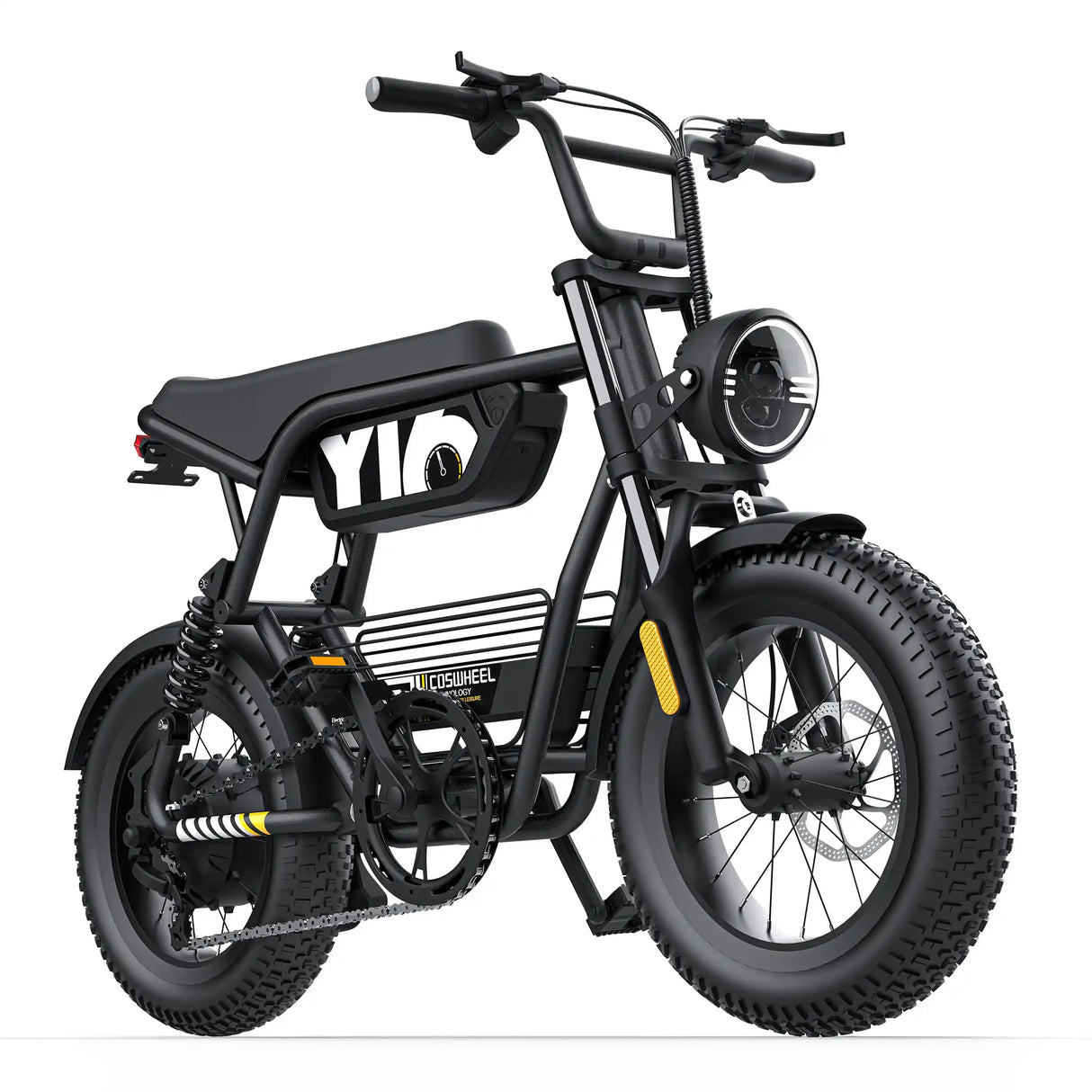 Bicicleta eléctrica para adultos Coswheel Y16, 1000 W, batería de 48 V y 15 Ah, bicicleta de montaña eléctrica de 16 pulgadas con neumáticos anchos.