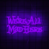 Halloween Neon Signs, Magic Hats And Weird Bat Icons Are Used For Decor In Rooms, Game Rooms, Scary Spaces, Clubs And Bars.
