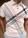 2024 Polo Shirt Polyester Casual Beach Polo Shirts Summer Contrast Striped Printing Shirts Mens Polo Shirts Mens Best For Man - Lootquake