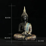 Estatua grande de Buda de Tailandia, escultura de Buda de resina verde hecha a mano, budismo hindú, fengshui, figura de meditación, decoración del hogar