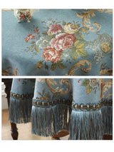 European Retro Style Jacquard Tablecloth Chenille  Tassels Home Furnishings Living Room Decorate Dustproof Round Tablecloth