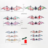 Halloween 3D Luminous Bats Decoration Plastic Bat Wall Stickers for Home Window Decor Yard Sign Outdoor Lawn Spooky Party