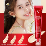 FV Foundation Maquillaje en crema líquida Base a prueba de agua Corrector Crema hidratante con control de aceite Corrector de larga duración con control de aceite