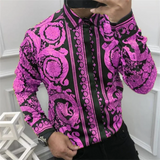 Summer Luxury Mens Button Down Shirts Royal Mens Shirts Casual Slim Fit Soft Smooth Fashion Large Size Luxury Party Shirts
