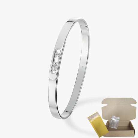 S925 sterling silver women's bracelet, classic MOVE/TWIN series, French diamond bracelet, holiday gift, high-quality jewelry - Lootquake