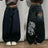 2024 New American Trend Retro Hip-hop Embroidery Pattern Baggy Jeans For Men And Women Y2K Harajuku Gothic Wide Pants Streetwear - Lootquake